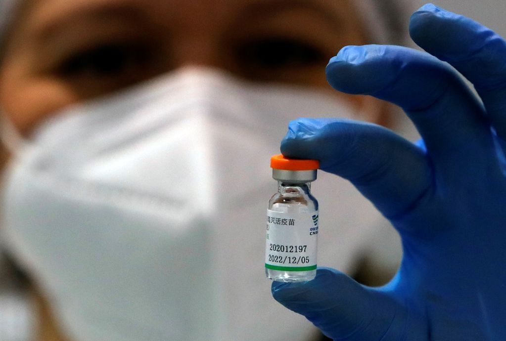La vacuna china Sinopharm contra la enfermedad del coronavirus. Foto: REUTERS.