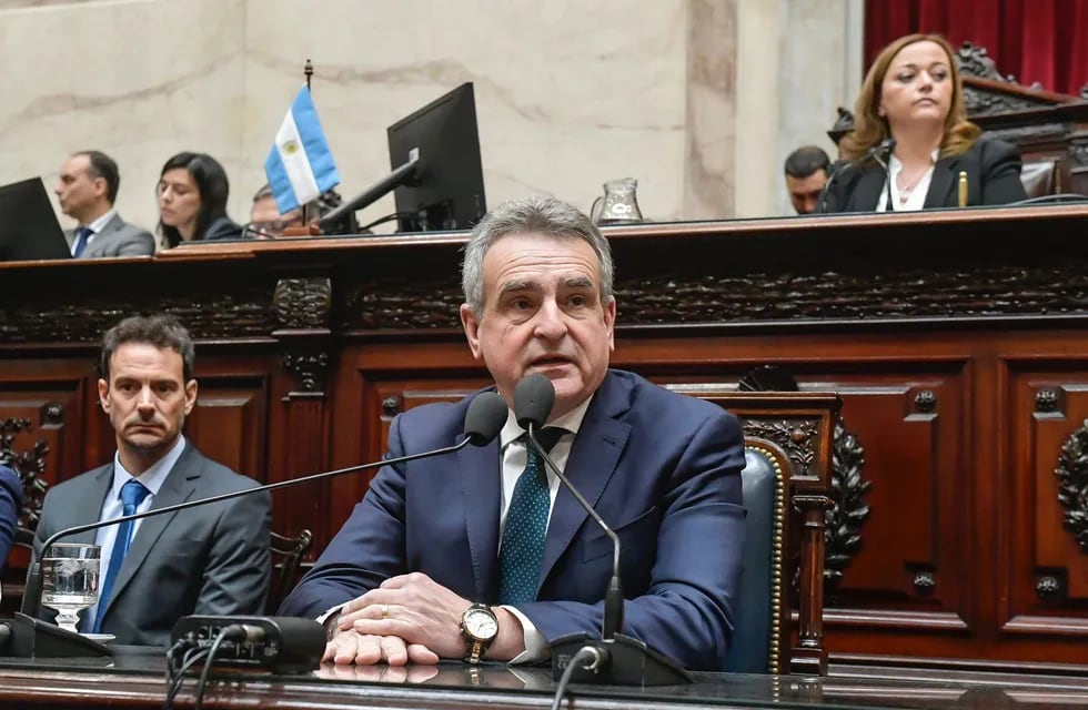 El jefe de Gabinete, Agustín Rossi, en la Cámara de Diputados (Foto: HCDN)