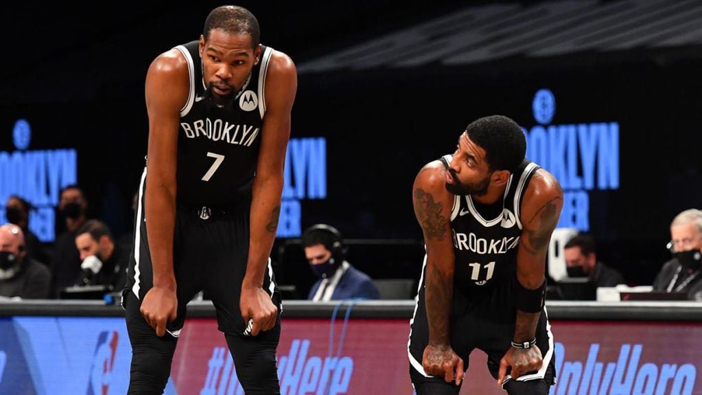 Kevin Durant y Kyrie Irving, de los Brooklyn Nets.