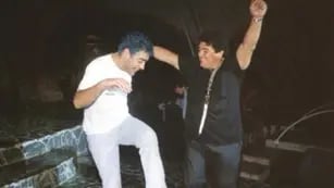 Rodrigo Bueno y Diego Maradona