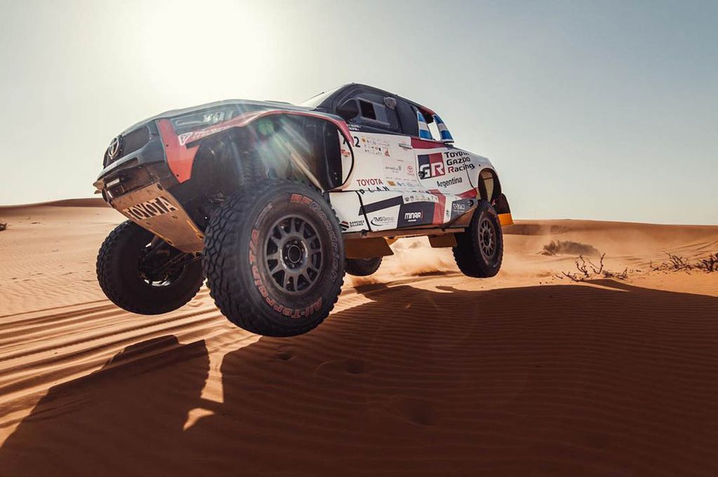 La Toyota del equipo Yacopini en el Dakar 2022. 