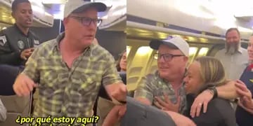Un hombre con Alzhéimer entró en pánico en un avión y pasajeros le  le cantaron para calmarlo