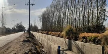 Irrigación se revistió un tramo de la Rama Chimba