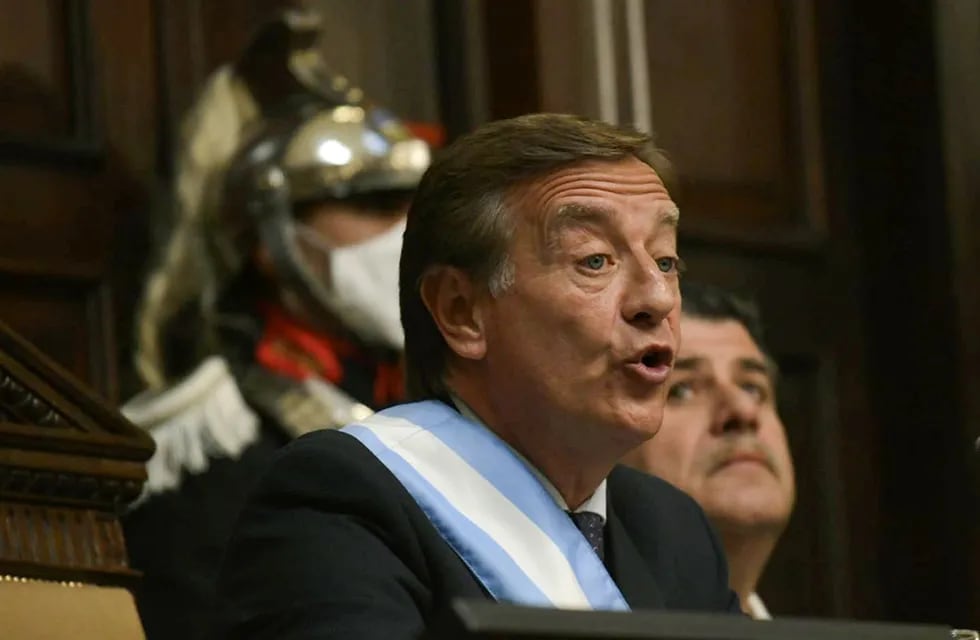 Rodolfo Suárez convocó a la oposición para debatir la reforma de la Constitución.
Foto: Orlando Pelichotti / Los Andes