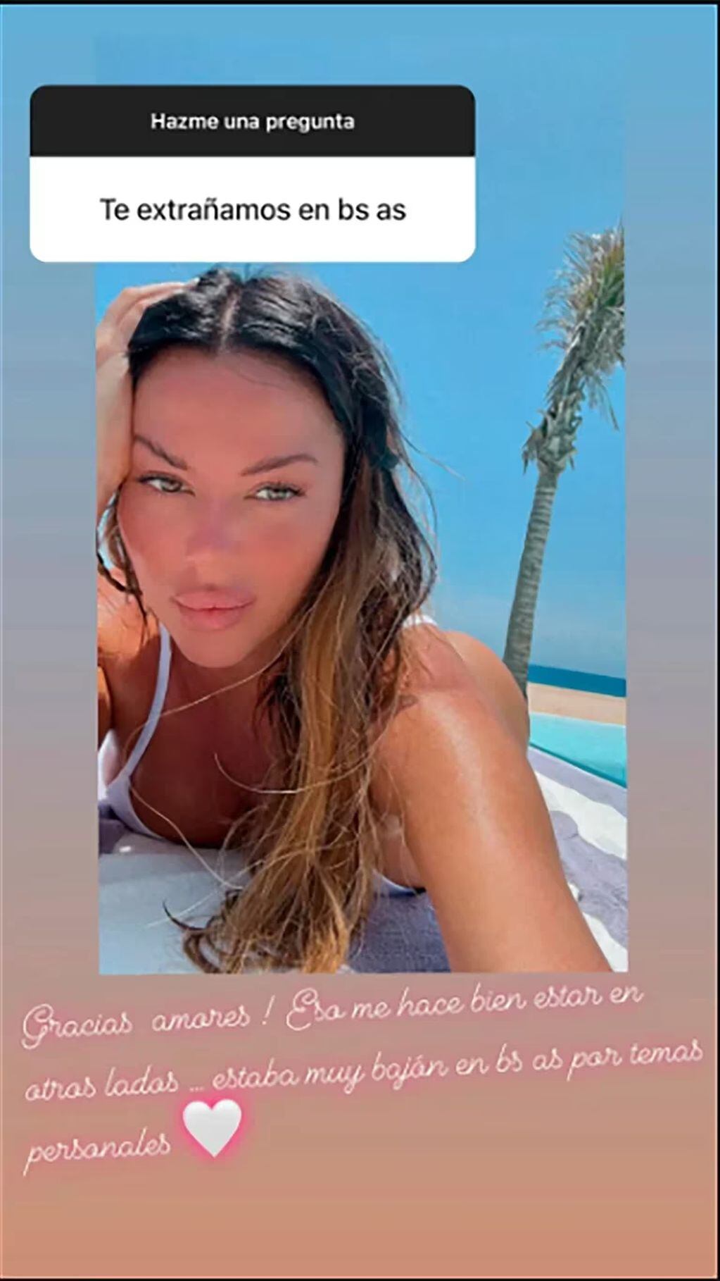 La modelo se encuentra viviendo en Miami.