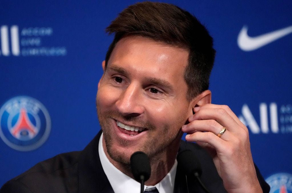 Messi, feliz en su nuevo destino. 