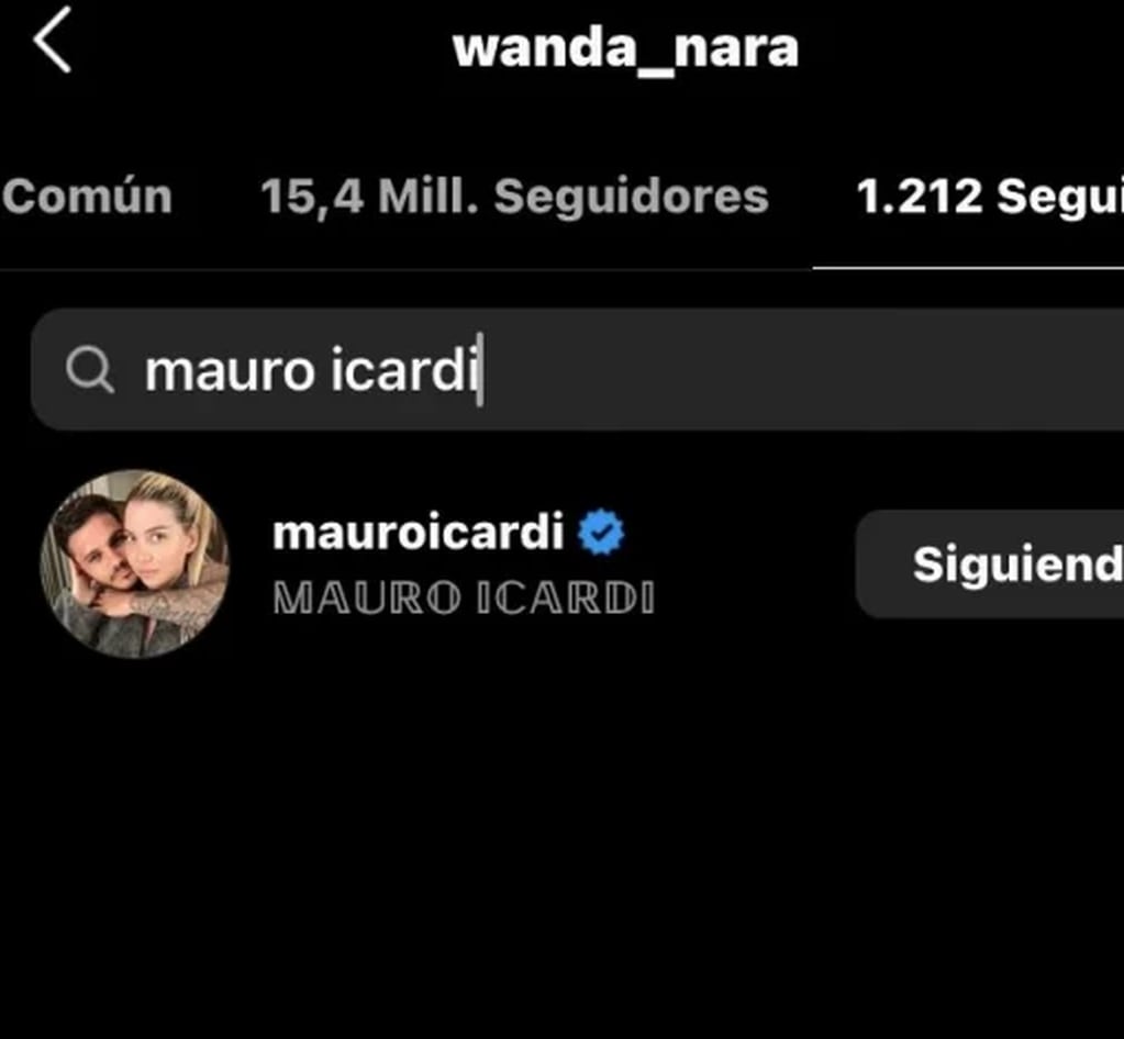 Wanda Nara y Mauro Icardi más cercanos.