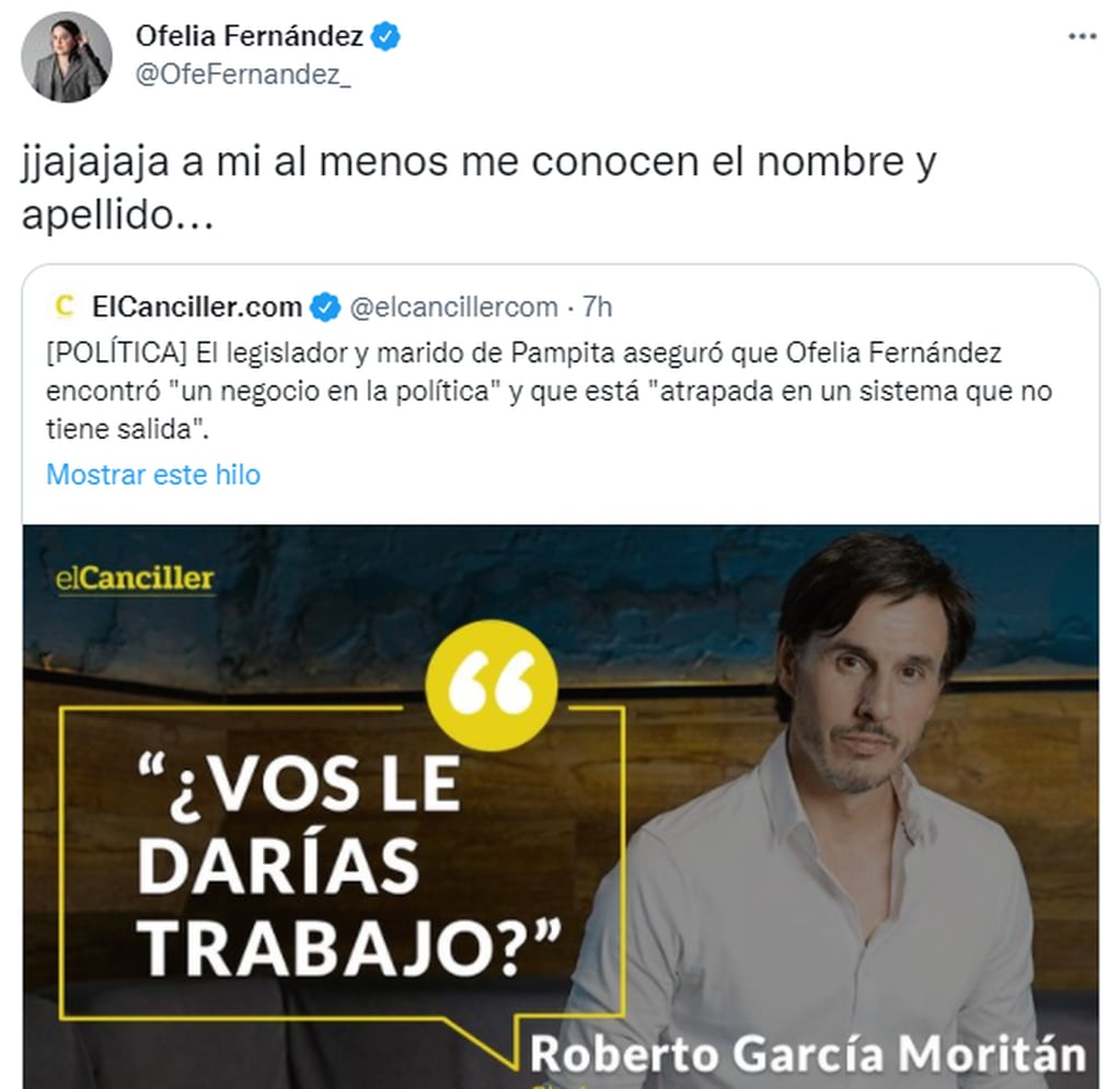 La respuesta de Ofelia Fernández al empresario.