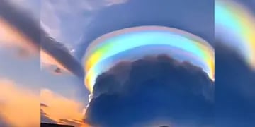"Nube arcoiris" registrada en el sur de China