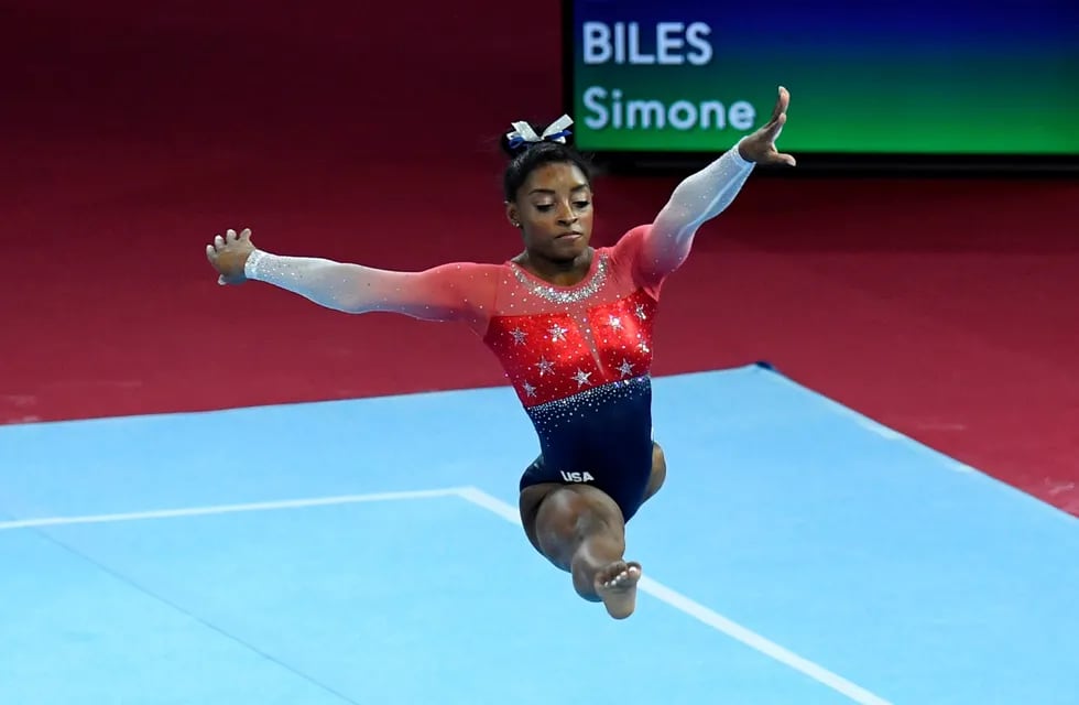 Simone Biles, la máxima medallista en los Mundiales de gimnasia artística