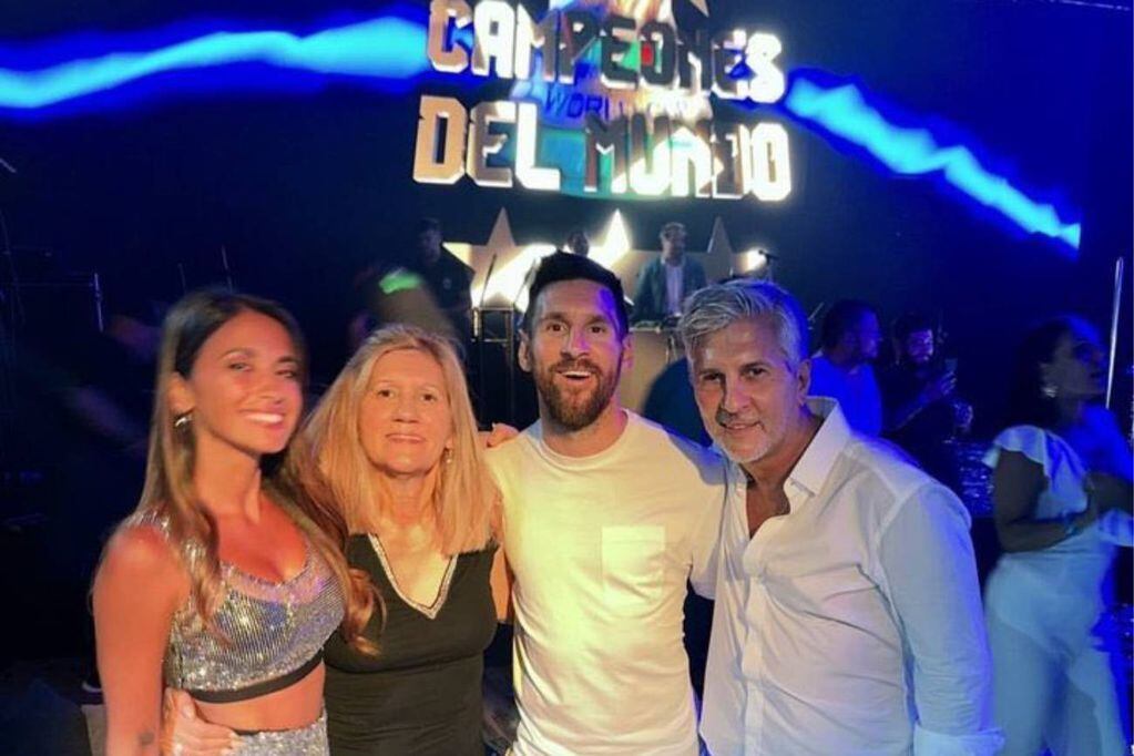 La fiesta de Messi en Rosario por el título del mundo.