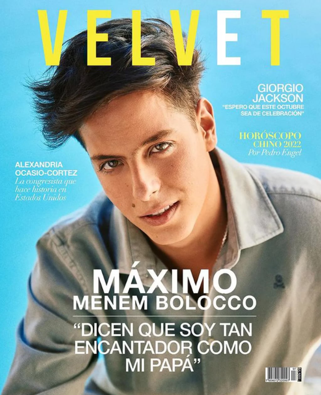 Máximo Menem Bolocco tapa de revista. Foto: Velvet