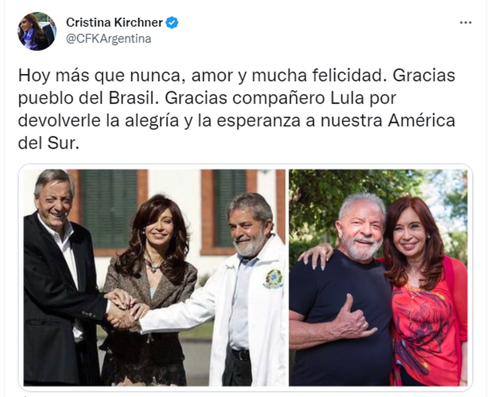 Twitter Cristina Fernández