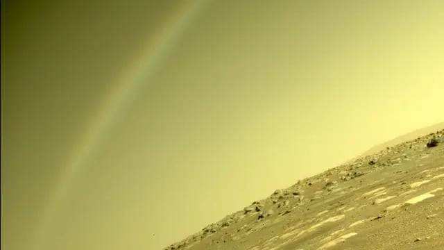 El supuesto arcoíris capturado por el Perseverance en Marte