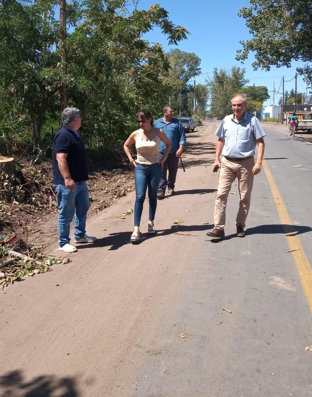 El intendente, Raúl Rufeil, recorrió la obra junto a autoridades de Vialidad Provincial. Foto: Gentileza Mun. San Martín