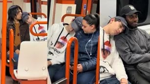 Se hizo el dormido en el subte para ver como reaccionaban los otros pasajeros