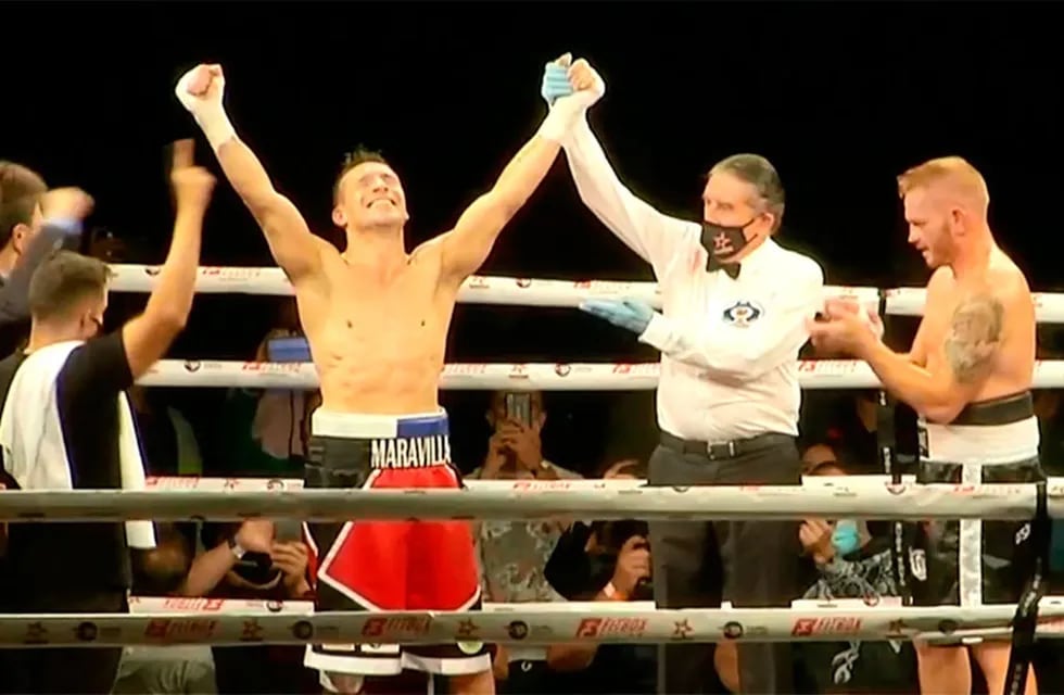 El boxeador quilmeño, Maravilla Martínez se mostró agradecido y emocionado y anunció que quiere gritar campeón mundial. / Gentileza.