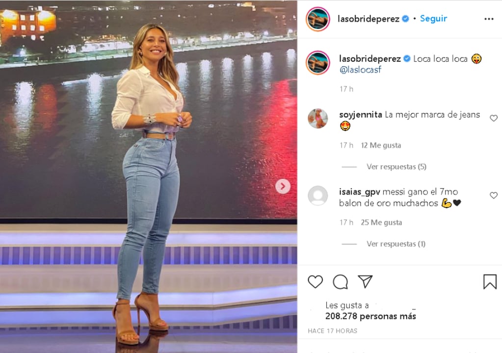 Sol Pérez lució su mini cintura en su último posteo de Instagram.