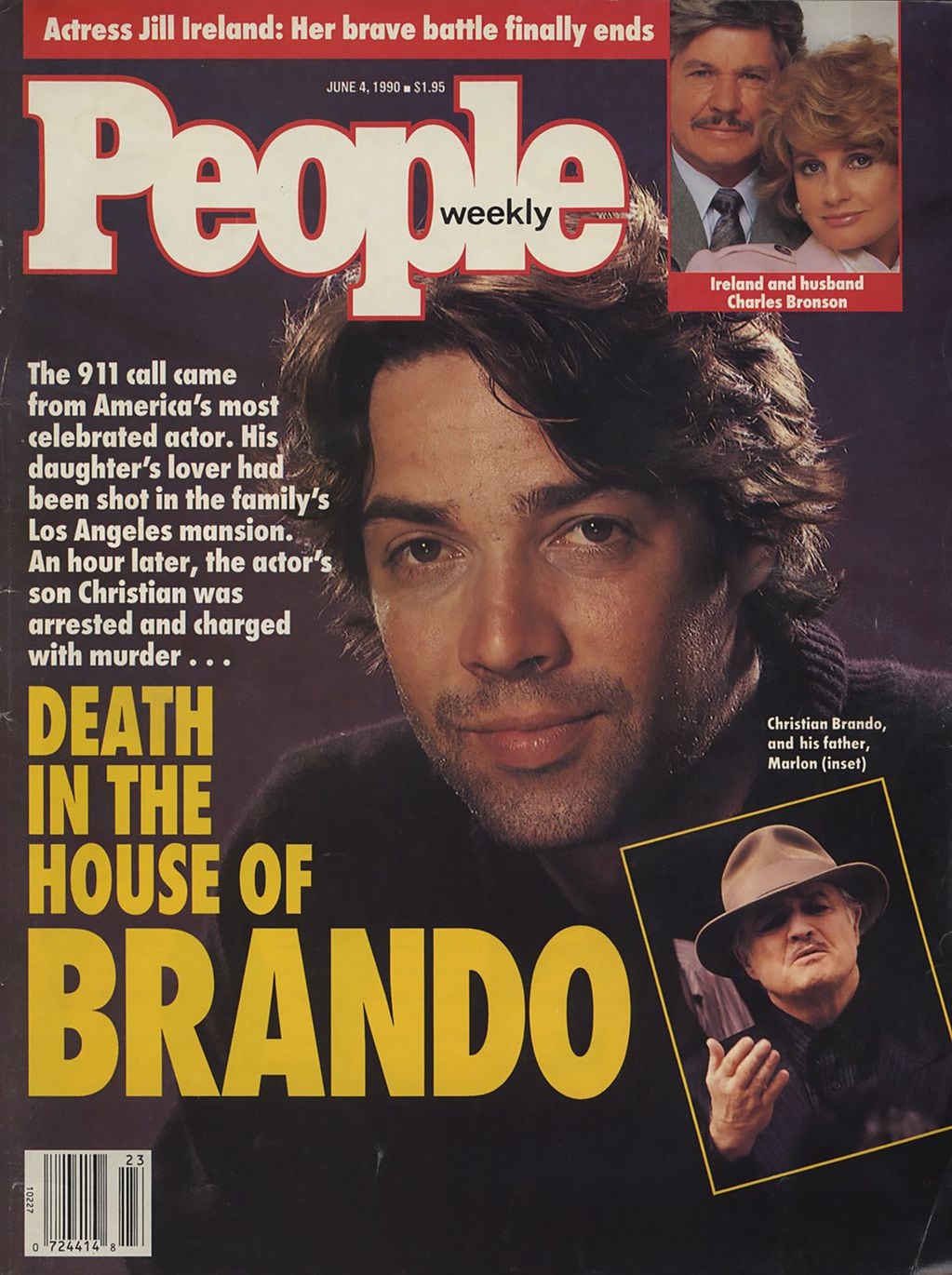 "Muerte en la casa de los Brando", Así titulaba la revista Time el homicidio por el que luego fue condenado Christian Brando. Foto: Twitter.