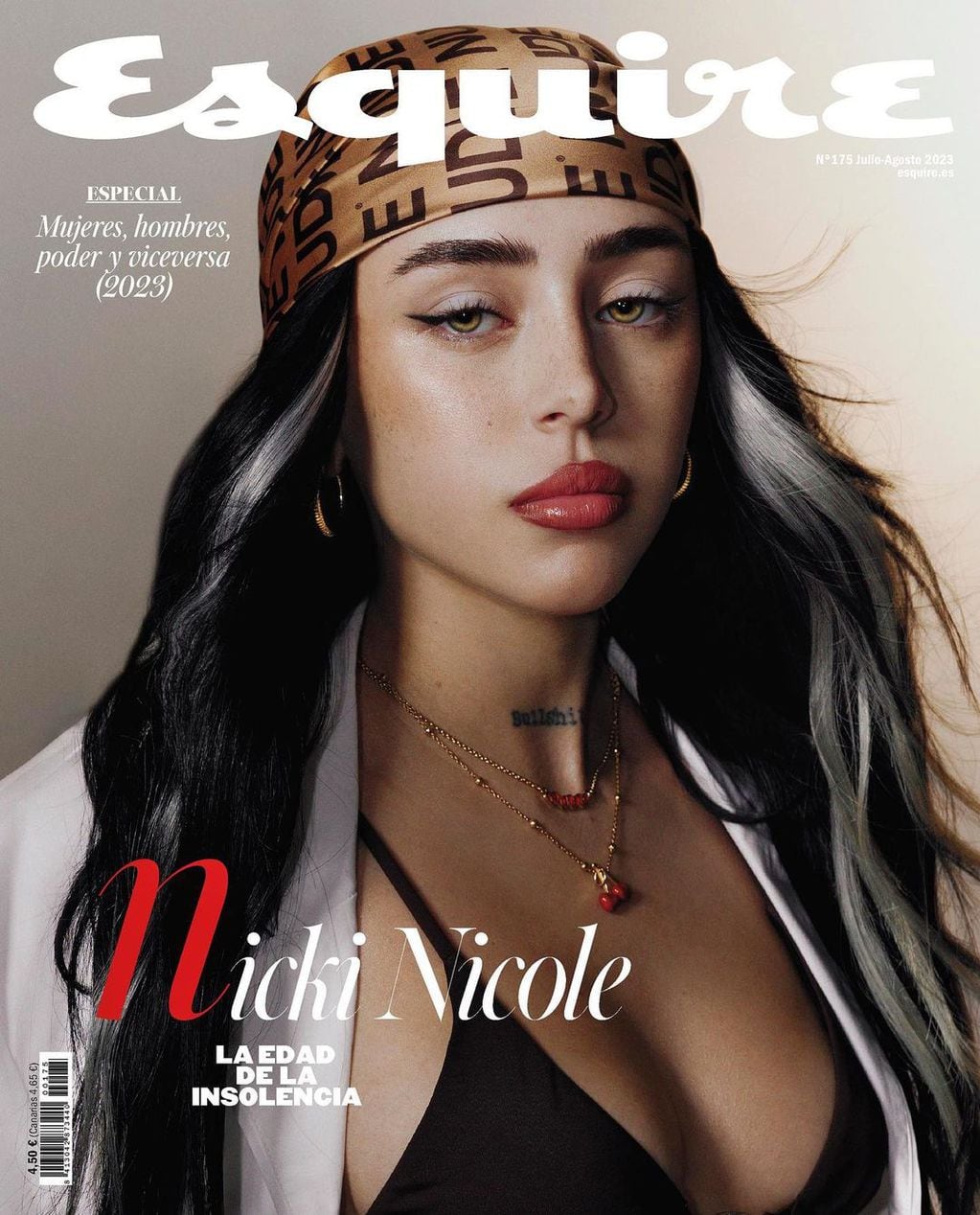 Nicki Nicole tapa de la revista Esquire. Fuente: Instagram @esquirees