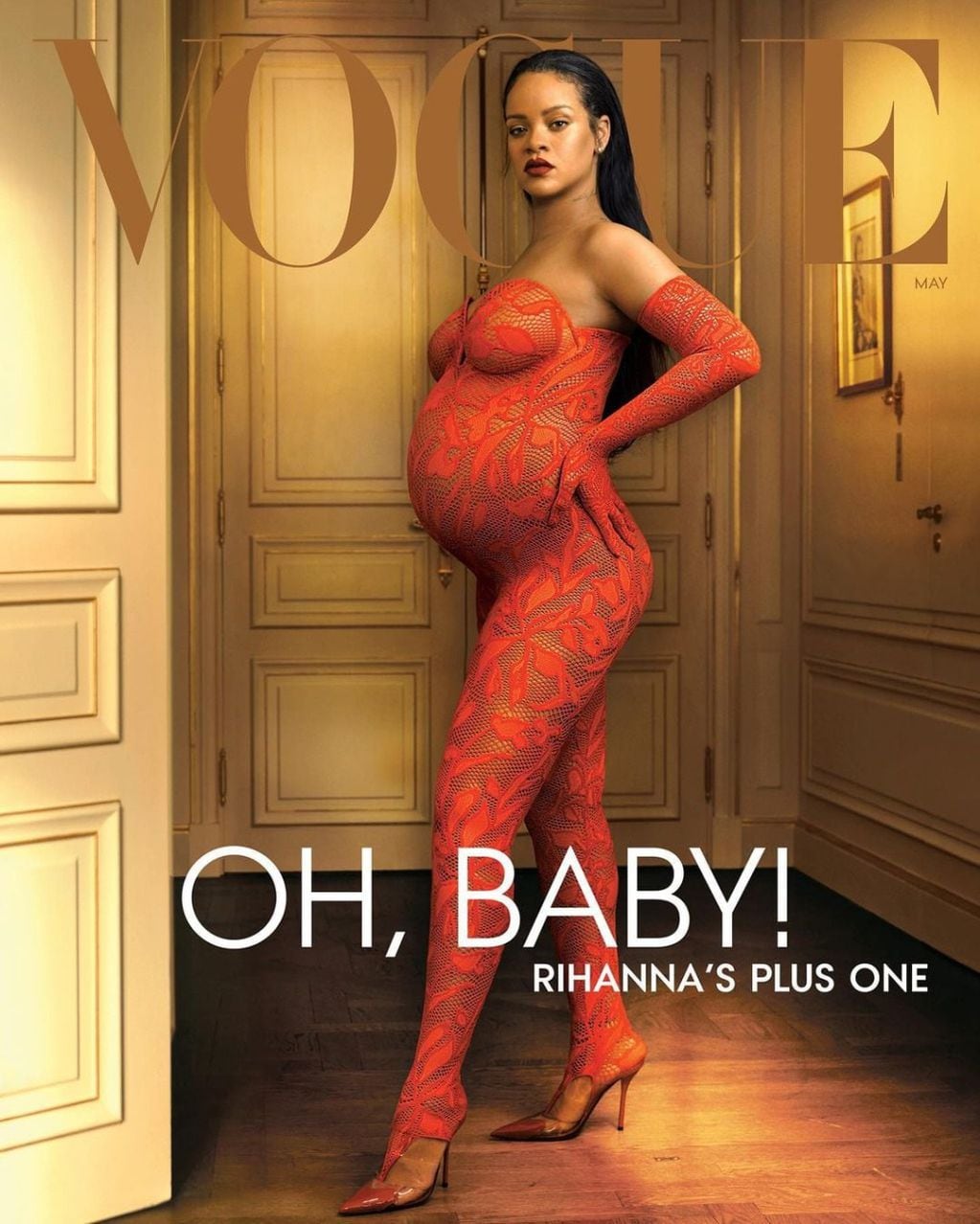 Rihanna embarazada es la tapa de mayo 2022 de Vogue.