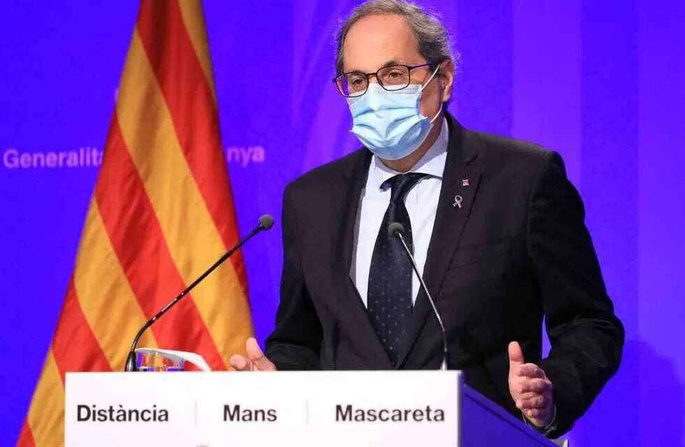 El presidente independentista de Cataluña, Quim Torra, le agradeció a Lionel Messi el tiempo que vistió la camiseta del Barcelona, tras definir su salida del club. / Gentileza.