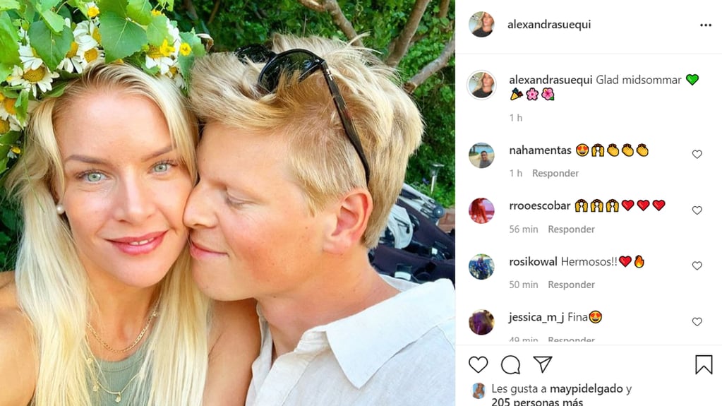 Alexandra "La Sueca" Larsson se casa en Suecia junto a su pareja, el padre de sus dos niños