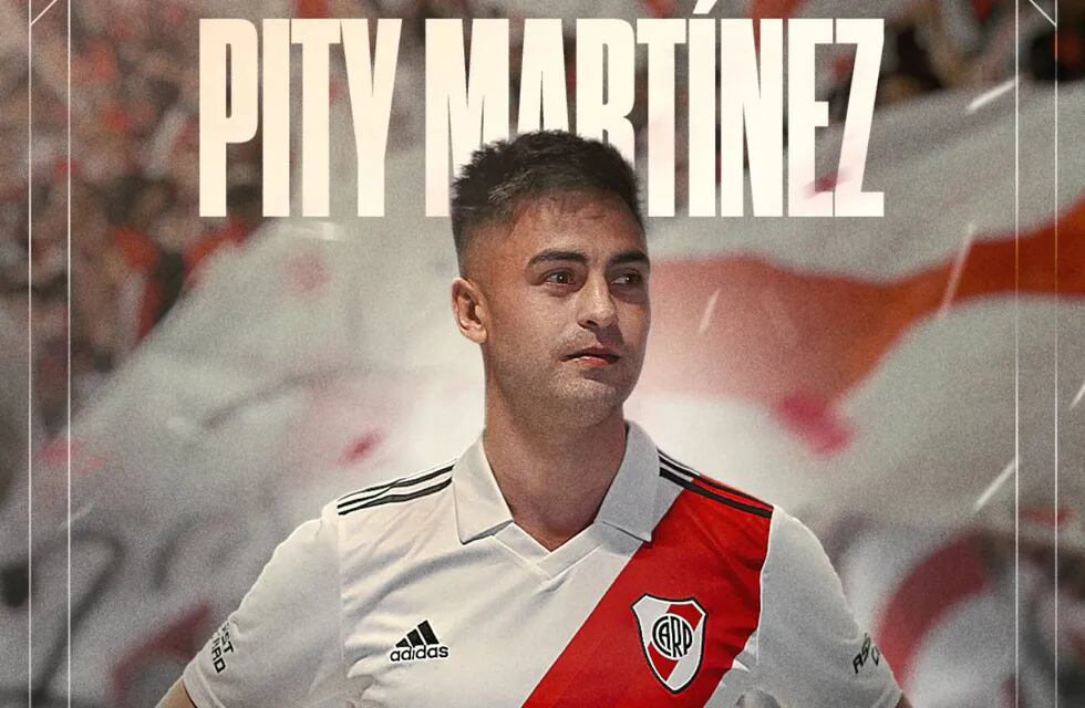 El anuncio de River Plate para la llegada del mendocino Gonzalo "Pity" Martínez. / Redes River