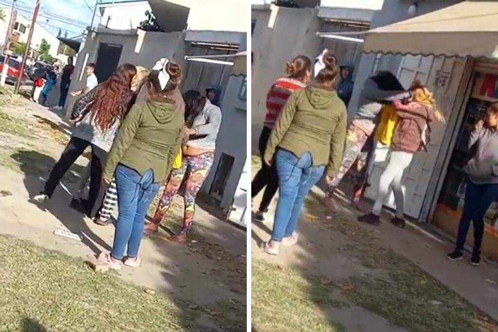 Dos 'mamis' se trenzaron a golpes cerca del colegio de sus hijos, luego de una discusión en el grupo de WhatsApp.