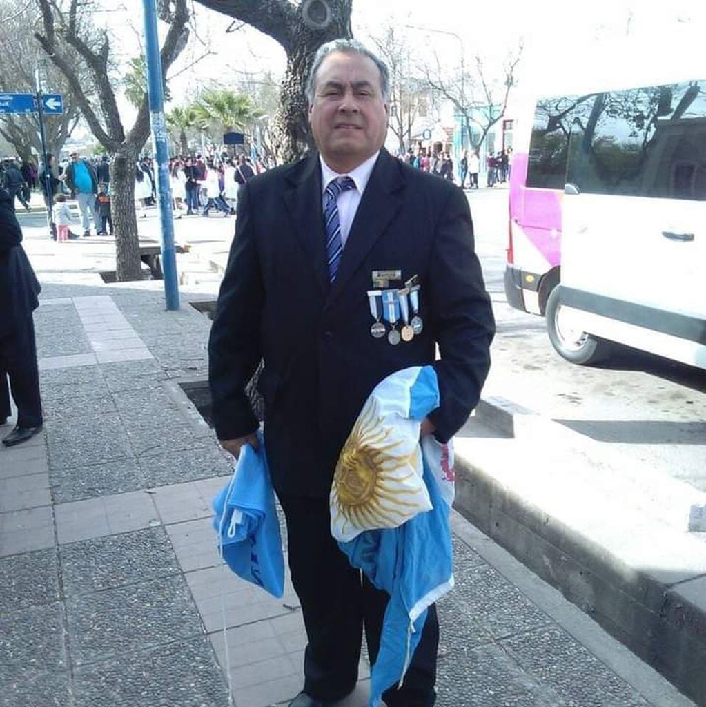 Jorge Quinteros, veterano de guerra y presidente de la Asociación Unidos por Malvinas de Mendoza, y de la Federación Cuyana en Mendoza.