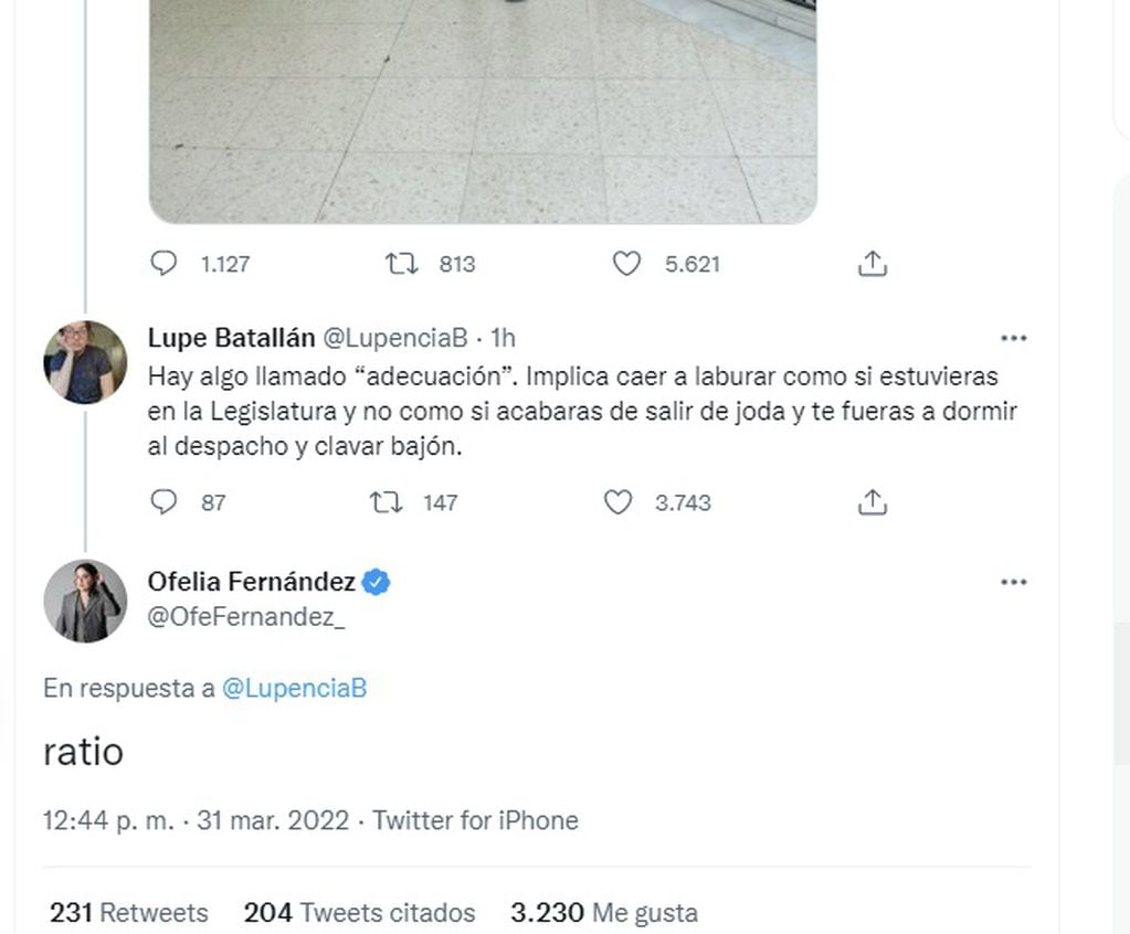 La respuesta de Ofelia Fernández a quienes le criticaron el look para la Legislatura porteña (Twitter)