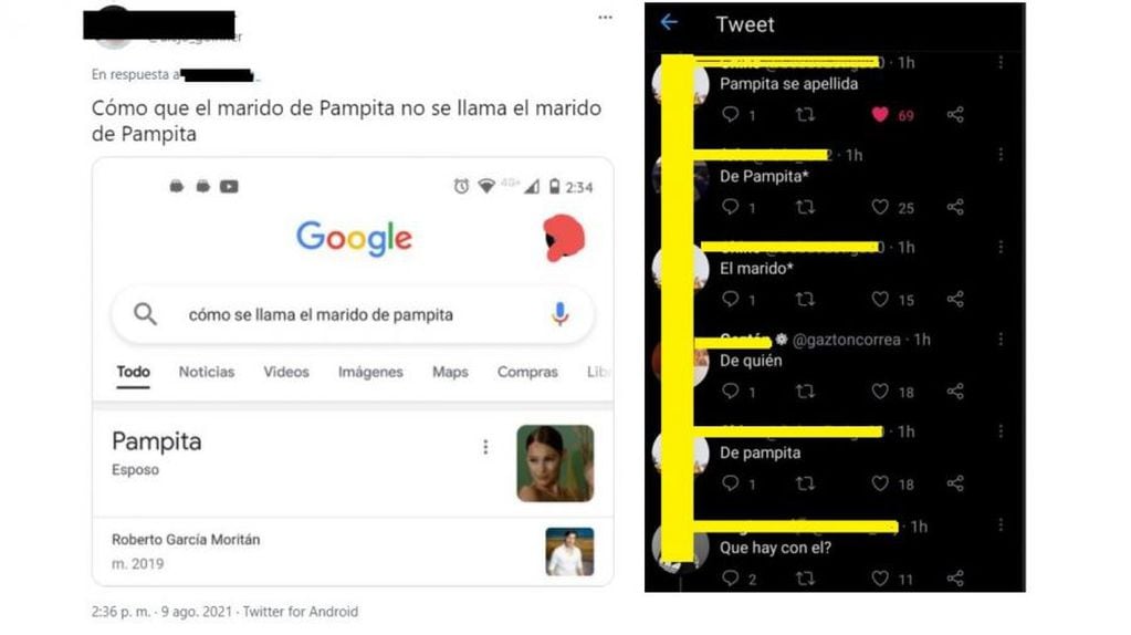 "El marido de Pampita", el apodo de Roberto García Moritán que enoja a la modelo y divierte en Twitter
