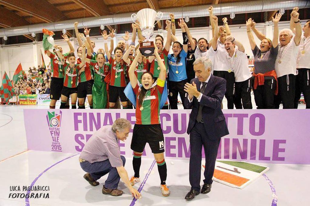 La mendocina Gimena Blanco, única jugadora en ganar cuatro Scudettos de Futsal en Italia
