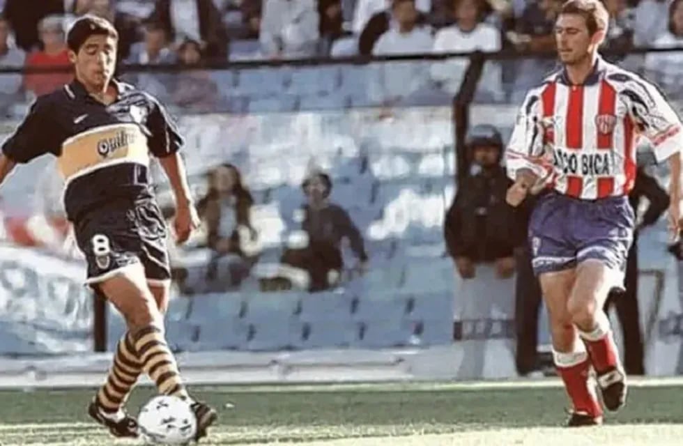 El debut de Juan Riquelme en la primera de Boca, un 10 de noviembre de 1996. / Gentileza.