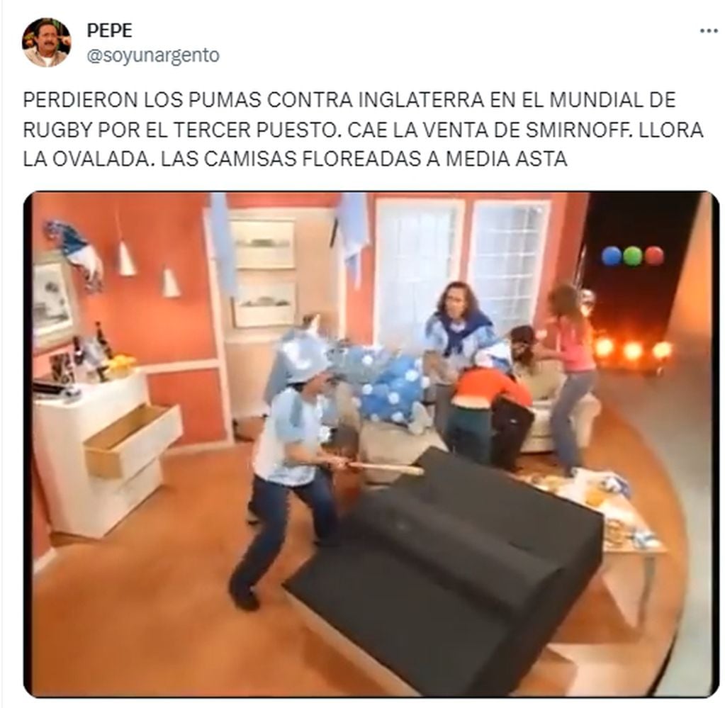 Los memes que se viralizaron en X (ex Twitter) tras la dolorosa derrota de Los Pumas. Foto: Captura