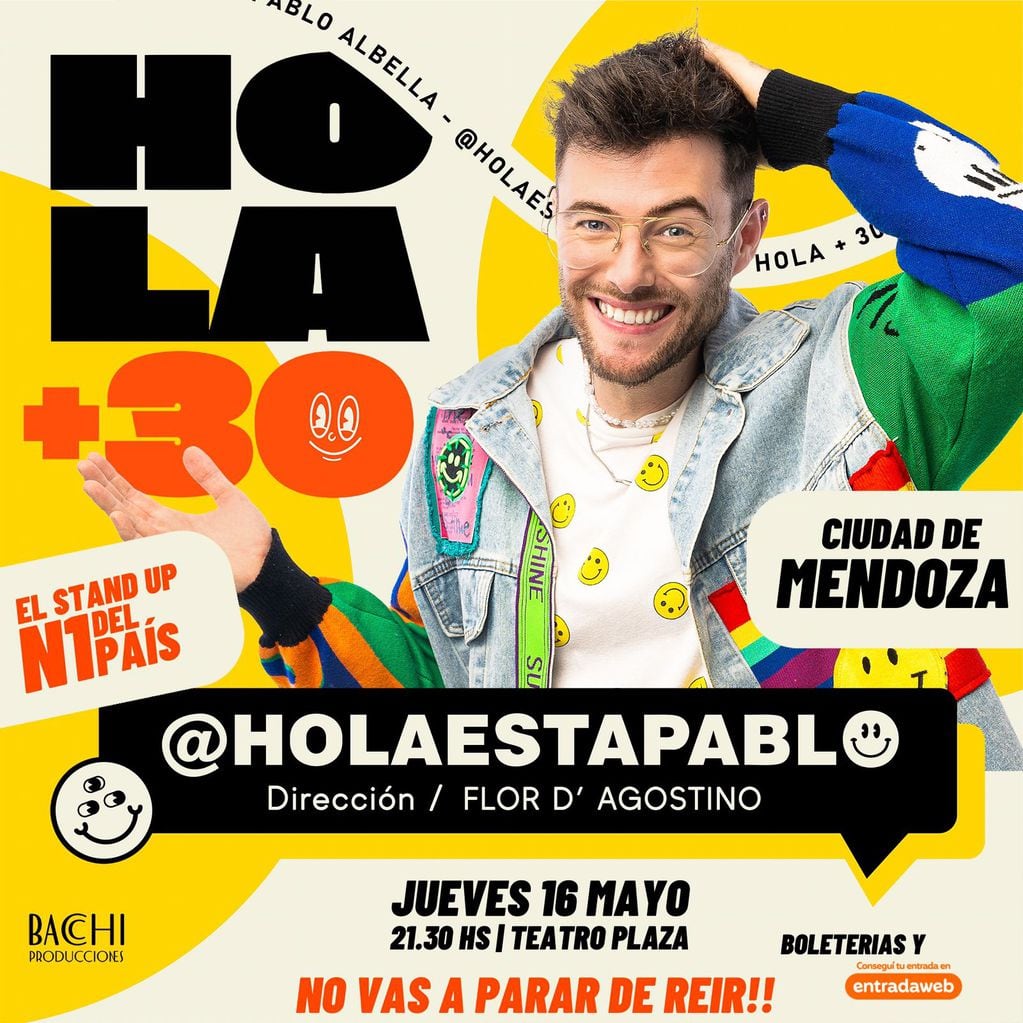 Pablo Albella llega a Mendoza con "Hola +30". / Prensa