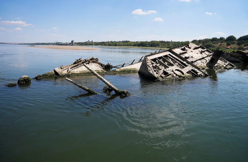 Barcos de la Segunda Guerra hundidos en el Danubio. Foto: Web