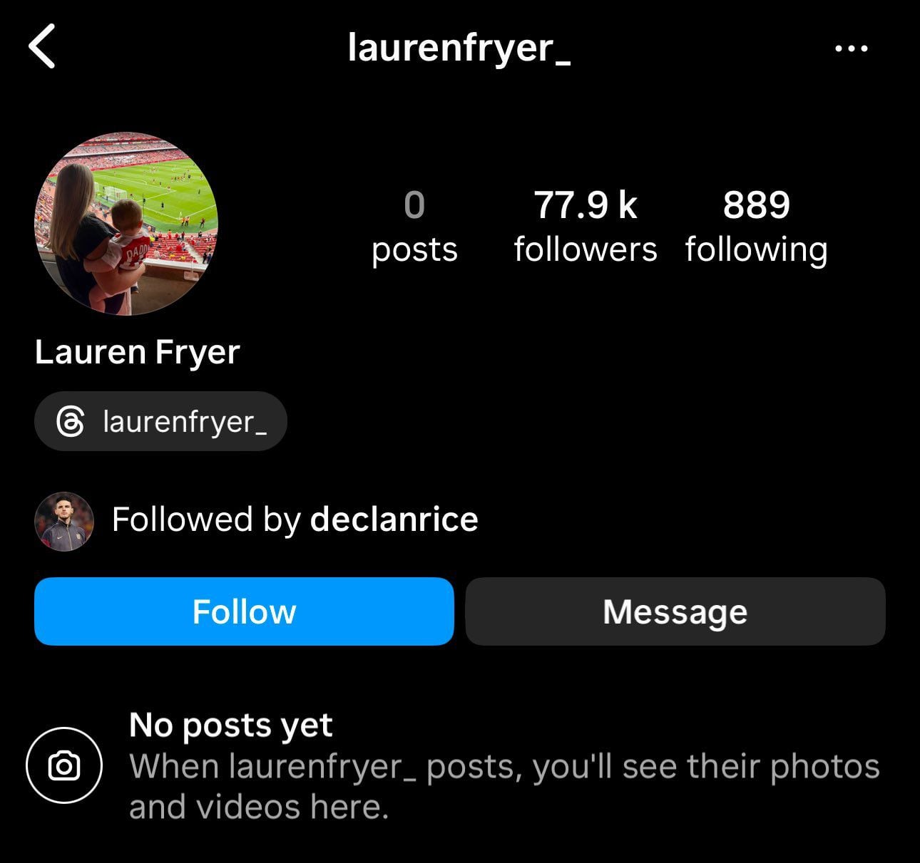 La joven eliminó todas sus publicaciones de Instagram.