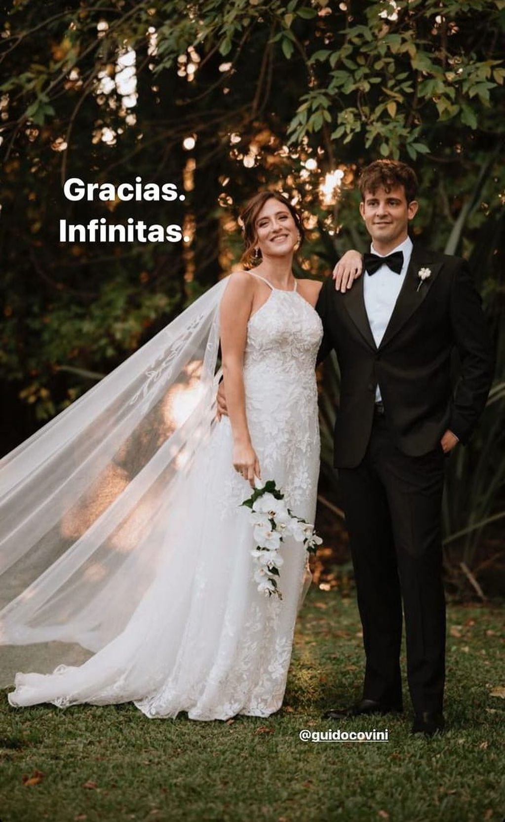 Carolina Amoroso y Guido Covini se casaron/ Instagram: @amorosocaro