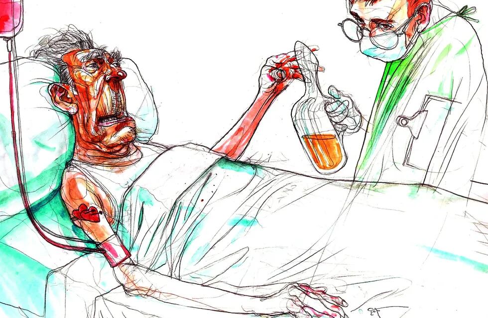 Un divertido cuento sobre los amores que un anciano le cuenta a su enfermero. Ilustración: Gabriel Fernández.