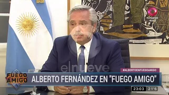 Alberto Fernández en "Fuego amigo" (El Nueve)