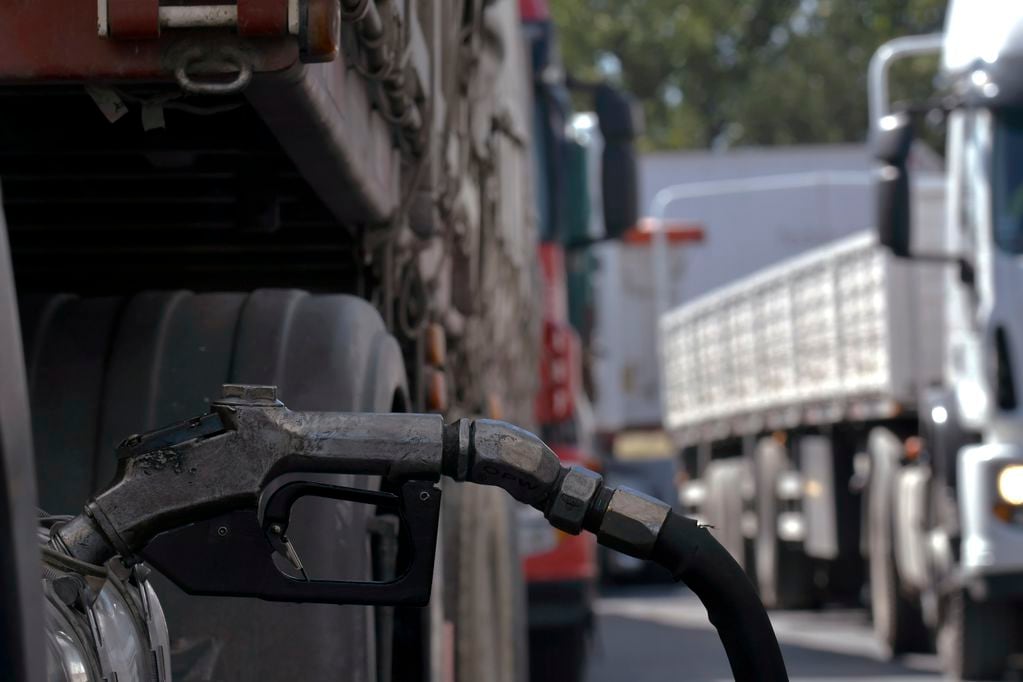 La escasez de gasoil y los sobreprecios son una amenaza para el transporte de cargas en el país. Foto: Orlando Pelichotti / Los Andes
