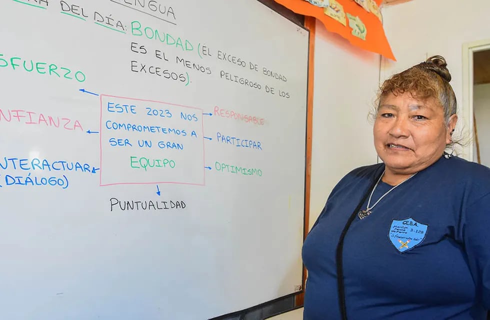 Francisca Domínguez empezó a estudiar a sus 54 años en un cebja. | Foto: Mariana Villa / Los Andes