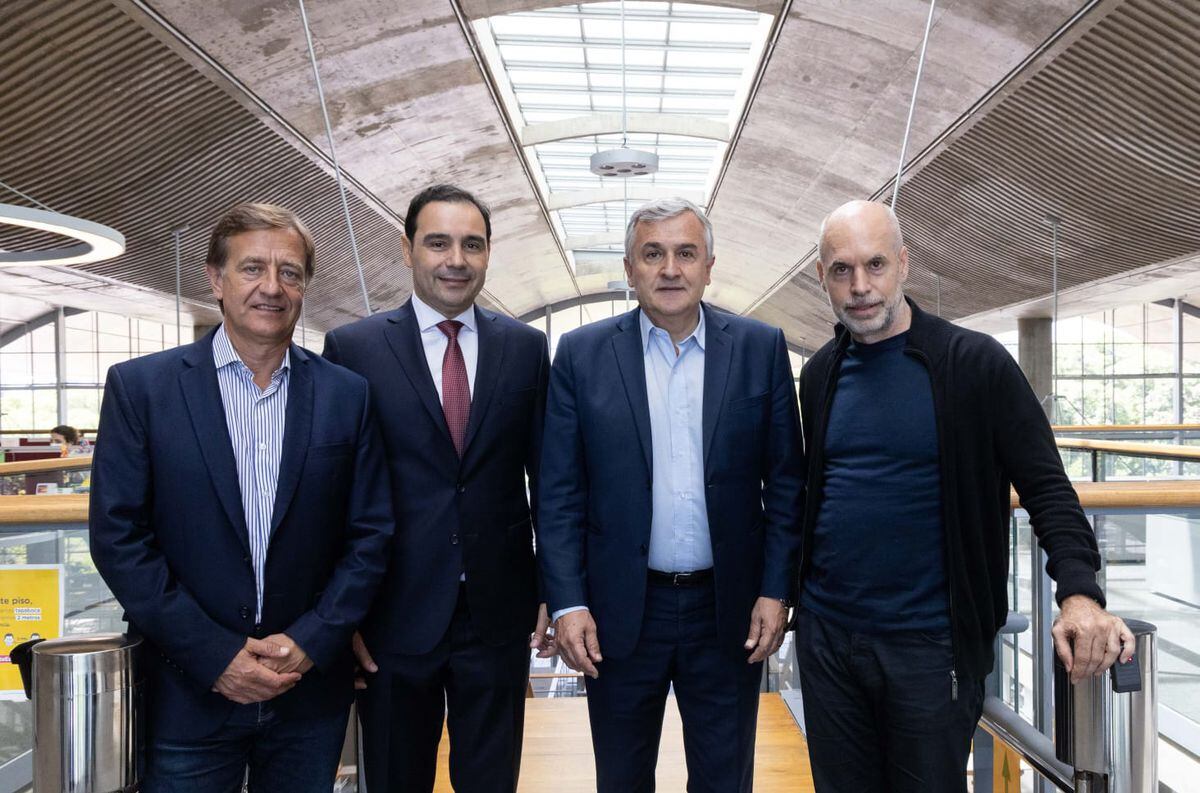 Suárez, Valdés, Morales y Larreta, gobernadores de Juntos por el Cambio (Foto: Archivo)