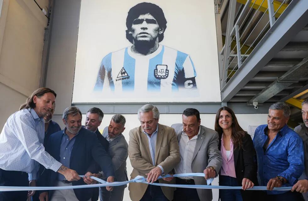 Alberto Fernández en la inauguración del estadio. Foto: Presidencia