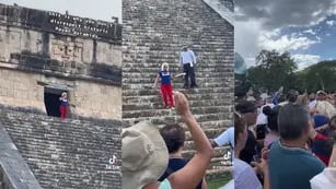 Una turista subió a una pirámide maya de Chichén Itzá y casi la linchan