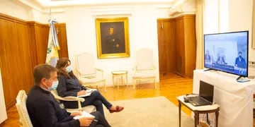 El gobernador Suárez participó de la videoconferencia convocada por el presidente Alberto Fernández