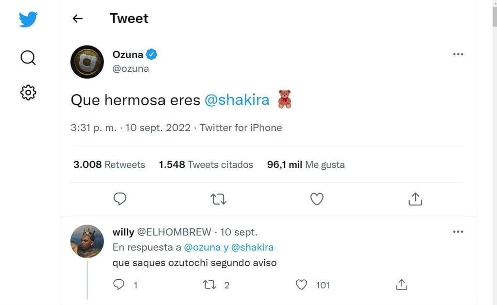 Ozuna y Shakira fueron vistos muy juntos.