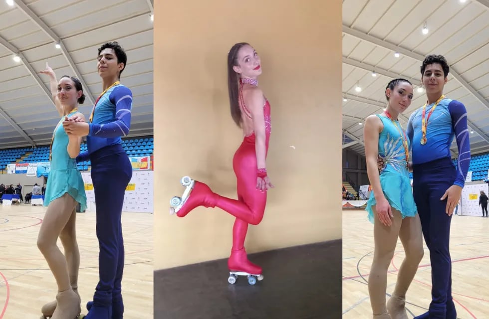 Julieta Cuvertino y Gastón Cuello clasificaron para representar a la Argentina el World Skate Roller Games Colombia 2023. Con la ayuda de la comunidad “el sueño está cerca”, pero todavía falta. / gentileza