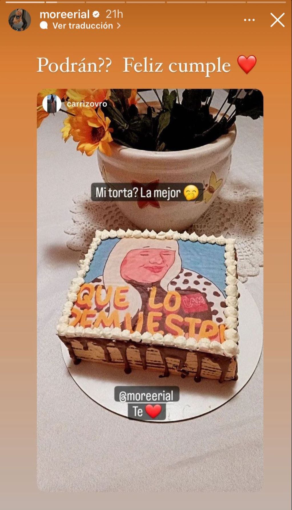 Morena Rial reaccionó a tortas con su famoso meme